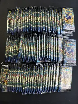 Lot of (87) Pokemon Sword & Shield Crown Zenith Booster Packs Sealed - Image 1