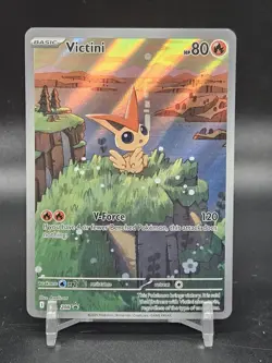 Pokemon TCG Victini SVP 208 Full Art Illustration Black Star Promo Rare Holo - Image 1