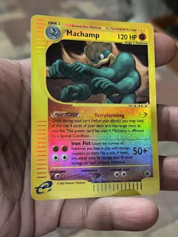 Machamp 51/165 Reverse Holo Expedition Pokemon TCG MP 2002 e reader vintage - Image 1