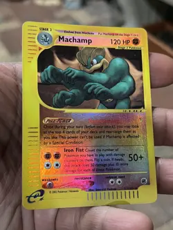 Machamp 51/165 Reverse Holo Expedition Pokemon TCG MP 2002 e reader vintage - Image 5