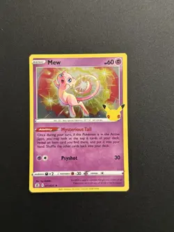 2021 POKEMON 25TH ANNIVERSARY CELEBRATIONS HOLO RARE MEW NM 🔮 - Image 1
