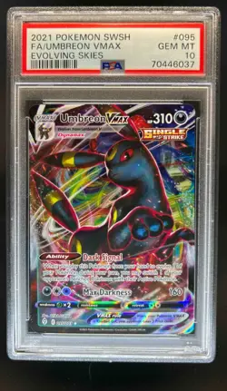 2021 Pokemon SWSH Evolving Skies Umbreon VMAX #095/203 PSA 10 - Image 1