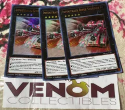 3x (M/NM) Infinitrack River Stormer MP20-EN212 Ultra Rare 1st Edition YuGiOh - Image 1