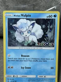 Pokemon Alolan Vulpix - Toys R Us Promo 021/145 Holo HP 60 New Sealed Last One - Image 2