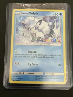 Alolan Vulpix Holo 2017 Pokemon Toys R Us Promo Card (21/145) SEALED - Image 2