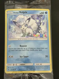 Alolan Vulpix Holo 2017 Pokemon Toys R Us Promo Card (21/145) SEALED - Image 3