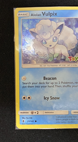 Alolan Vulpix - 21/145 (Toys R Us Promo) Holo New Sealed Pokemon TCG Exclusive - Image 3