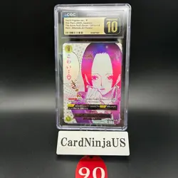 CGC PRISTINE 10 ONE PIECE Hancock I'm scared OP14-118 R Parallel The Azure Sea's - Image 1