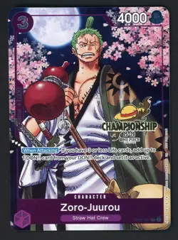 Zoro-Juurou (Event Pack Vol. 5) OP05-067 One Piece PROMO GOLD CHAMPIONSHIP - Image 1