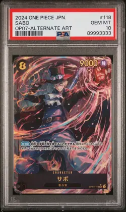 OP07-118 One Piece TCG CCG SABO 500 Years Future Alt Art Secret Rare Japanese - Image 1