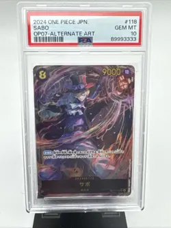 OP07-118 One Piece TCG CCG SABO 500 Years Future Alt Art Secret Rare Japanese - Image 3
