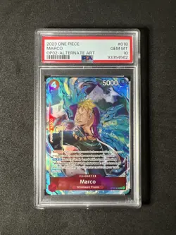 One Piece TCG English Marco OP02-018 Paramount War PSA 10 GEM MINT - Image 1