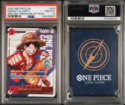 2025 One Piece EN 3rd Anniversary Treasure CP 014 Monkey D. Luffy PSA 10 - Image 3