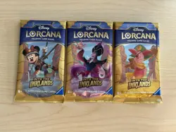 3x Disney Lorcana Into The Inklands Booster Packs - Complete Artwok - Image 1