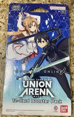 Union Arena Sword Art Online TCG,English,12 Card Booster Pack UE07BT,New/Sealed - Image 1
