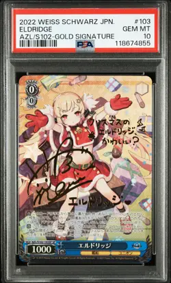 SIGNED Eldridge Weiss Schwarz 2022 Azur Lane SP Japanese AZL/S102 #103 PSA 10 - Image 1
