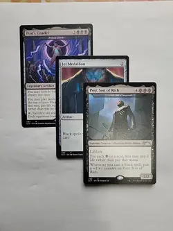 MTG - Post Malone SLD 3 Card Set Post's Citadel, Jet Medallion, Post Son Of Rich - Image 1