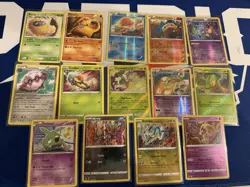 14 Card Tomokazu Komiya Artwork Pokemon Lot, 9 Reverse Holos - Image 1
