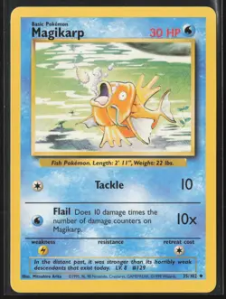 Magikarp Uncommon Base Set 035/102 LP Pokemon Card - Image 1