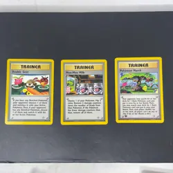 Pokemon Neo Trainer Card Lot - Double Gust Moo-Moo Milk Pokemon March - Image 1
