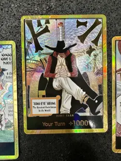 One Piece GOLD DON! 3 Card Set (Egghead, Mihawk, Gol. D. Roger) - Image 3