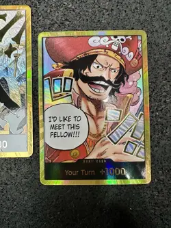 One Piece GOLD DON! 3 Card Set (Egghead, Mihawk, Gol. D. Roger) - Image 4