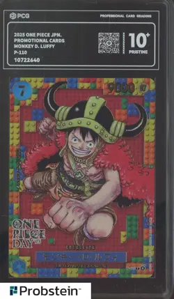 2025 One Piece TCG Japanese Promotional Cards P-110 Monkey D. Luffy PCG 10 - Image 1