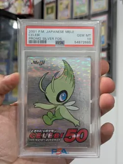 Pokemon Card 2001 PSA 10 CELEBI Holo Foil Japanese SILVER Meiji Promo POP 15 - Image 2