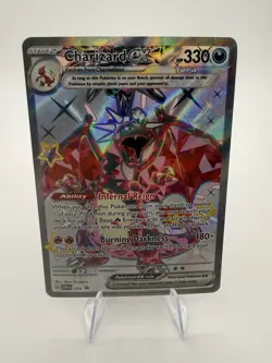 Charizard ex Tera Stage 2 Holo Pokemon Card 330 HP Burning Darkness - Image 1