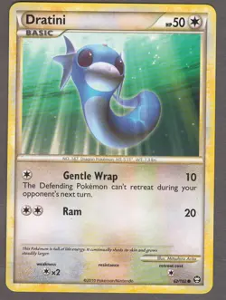 Dratini 62/102 HeartGold SoulSilver Triumphant Common Dragon Pokemon Card NM - Image 1