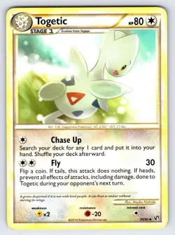 Togetic 39/90 2010 Undaunted Set Pokemon Card TCG Nintendo Non Holo Uncommon Mp - Image 1
