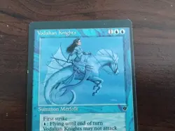 Vodalian Knights Fallen Empires Blue Rare MAGIC GATHERING CARD Error Card - Image 2