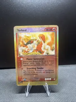 Torkoal 12/97 EX Dragon Reverse Holo Pokemon TCG Card DMG Condition - Image 1