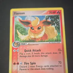 Pokemon Flareon 002/017 POP Series 3 Holo Rare Stage 1 Card 70 HP Fire Spin - Image 1