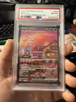 Mew EX 053 Scarlet & Violet Promo Holo Pokemon TCG Card PSA 8 - Image 1