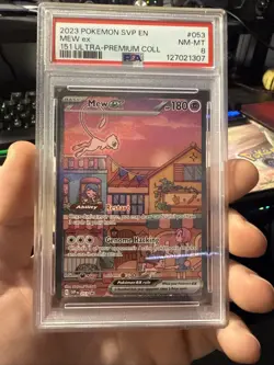 Mew EX 053 Scarlet & Violet Promo Holo Pokemon TCG Card PSA 8 - Image 2