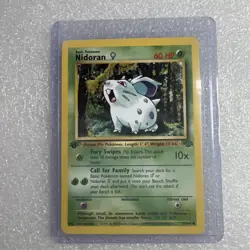 Nidoran 57/64 1st Edition Common Card Jungle Set Mint Condition - Image 1