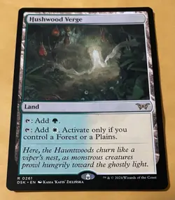 MTG - Duskmourn: House of Horror Hushwood Verge Rare Non Foil “Unplayed” 0261 - Image 1