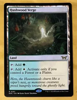 MTG - Duskmourn: House of Horror Hushwood Verge Rare Non Foil “Unplayed” 0261 - Image 2