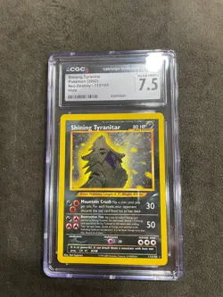 Shining Tyranitar 113/105 Pokemon TCG Neo Destiny UR English Graded CGC 7.5 NM - Image 1
