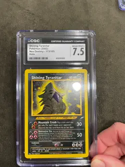 Shining Tyranitar 113/105 Pokemon TCG Neo Destiny UR English Graded CGC 7.5 NM - Image 2
