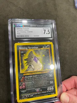 Shining Tyranitar 113/105 Pokemon TCG Neo Destiny UR English Graded CGC 7.5 NM - Image 3