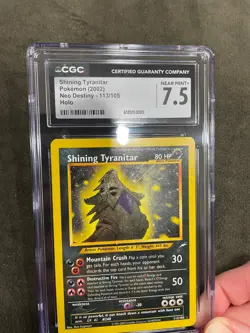 Shining Tyranitar 113/105 Pokemon TCG Neo Destiny UR English Graded CGC 7.5 NM - Image 4