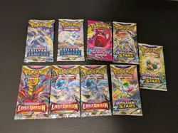 Lot of 9 NEW Sealed Vintage Pokemon Booster Packs - Lost Origin, Fusion Strike - Image 1