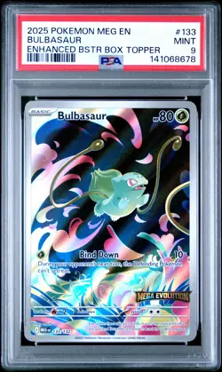 2025 POKEMON MEG EN-MEGA EVOLUTION ENHANCED BOOSTER BOX TOPPER BULBASAUR PSA 9 - Image 1