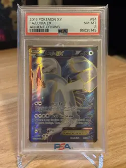 2015 POKEMON XY ANCIENT ORIGINS 94/98 LUGIA EX- PSA 8 - Image 1