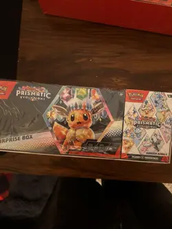 POKEMON SAMS CLUB PRISMATIC EVOLUTIONS SUPRISE BOX & BOOSTER BUNDLE SEALED PACKS - Image 1