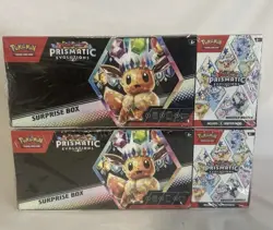 2 Pokemon Prismatic Evolutions Surprise Box And Booster Bundle Sealed SHIPS NOW - Image 1