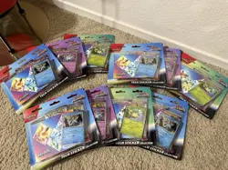Pokemon TCG Lot Of 10 Prismatic Evolutions Tech Sticker Collection Sealed - Image 1