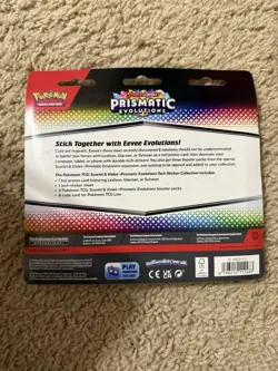 Pokemon TCG Lot Of 10 Prismatic Evolutions Tech Sticker Collection Sealed - Image 2